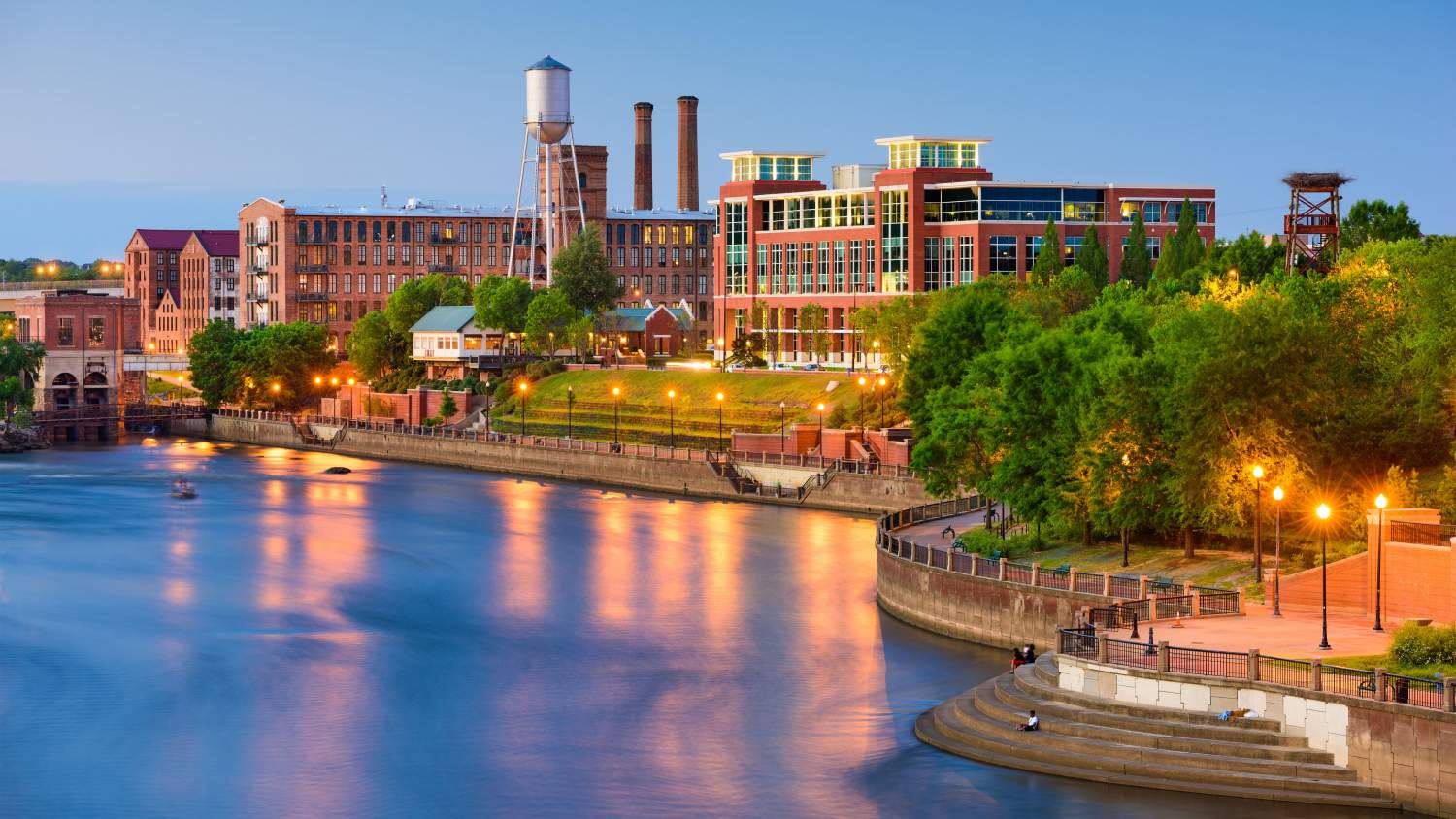 Riverwalk and Columbus, Georgia skyline