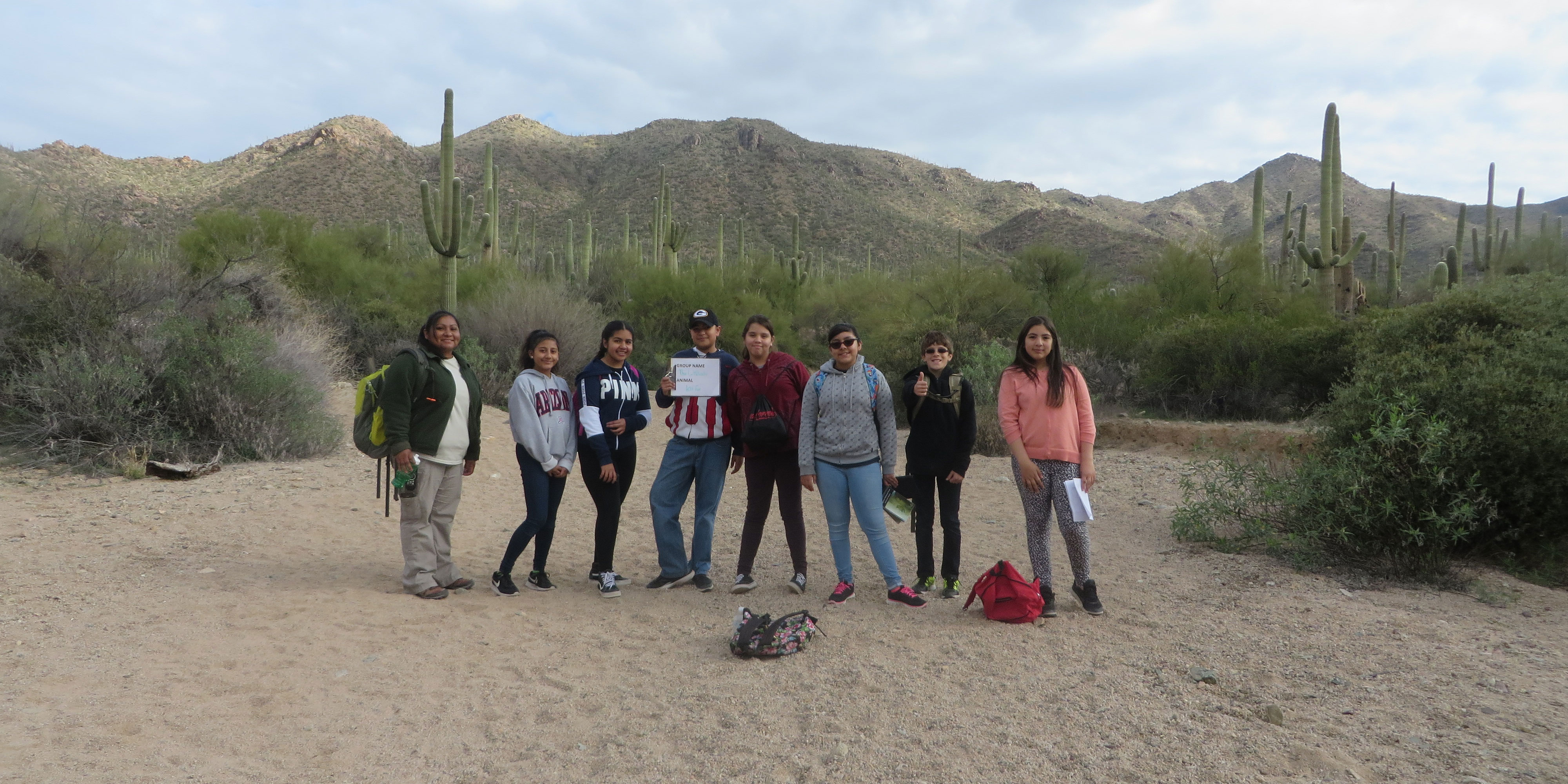 Kids at Saguaro National Park