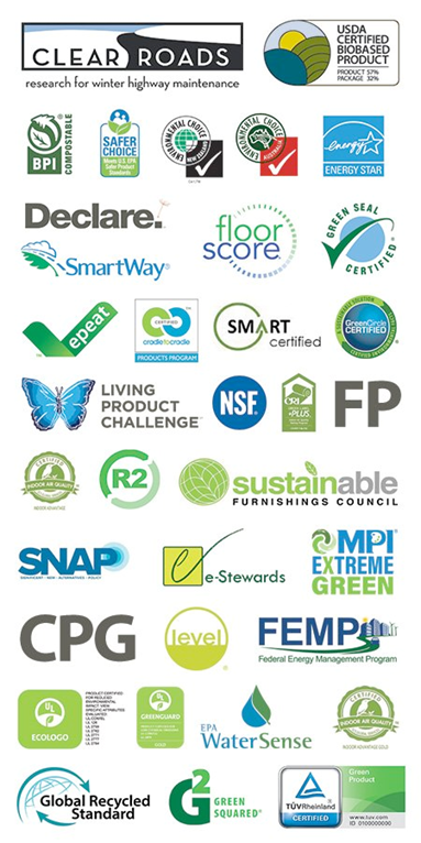 List of company logos that are labeled eco products by EPA