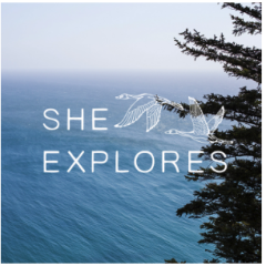 She Explores podcast logo